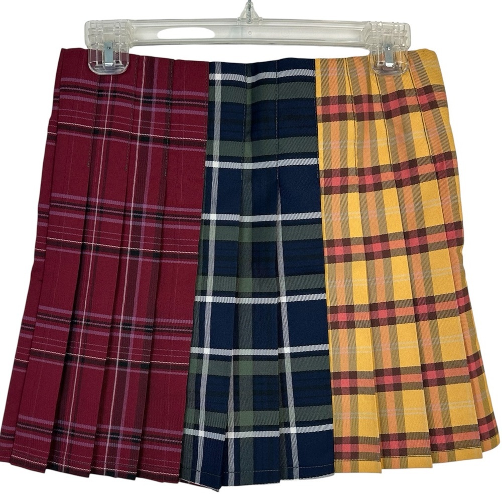 Vintage. No Boundaries Mixed Print Plaid Pleated mini Skirt Size 7/8 π₯ - Picture 2 of 6